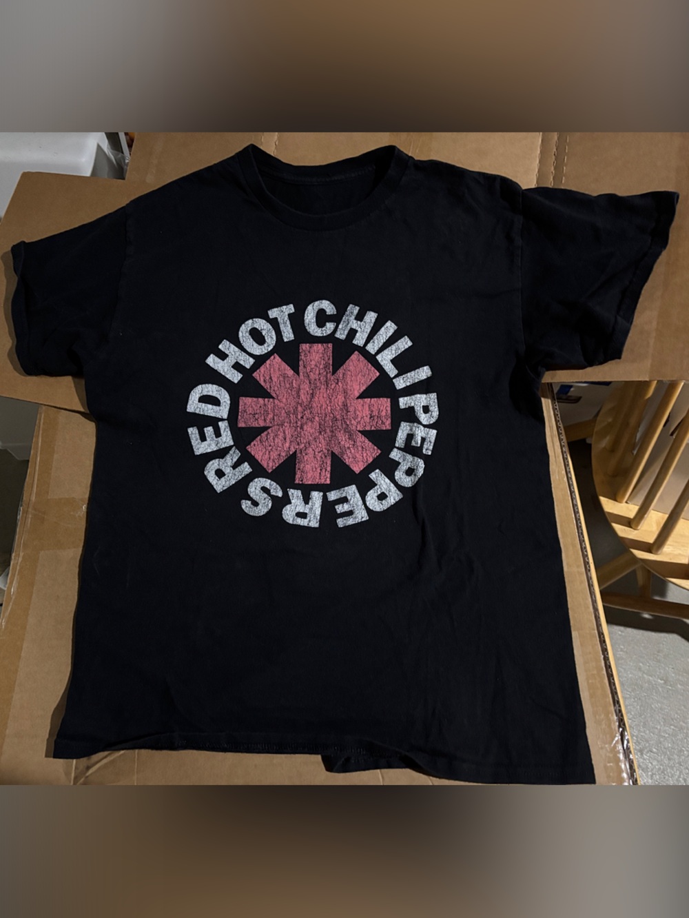 Red Hot Chili Peppers Band Black Short Sleeve Logo Tee